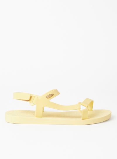 Buy Sun Downtown Flat Sandals Yellow in Saudi Arabia