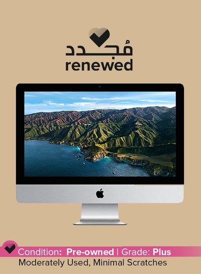 Buy Renewed - iMac MMQA2 (2017) Desktop With 21.5-Inch Display, Intel Core i5 Processor/7th Gen/8GB RAM/1TB HDD/1538MB Intel Iris Plus Graphics 640 English Silver in Saudi Arabia