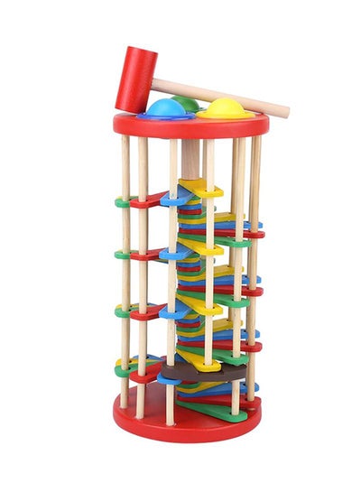 Buy Wooden Pounding Toy Environment Friendly Multicolored Sturdy And Durable in Saudi Arabia