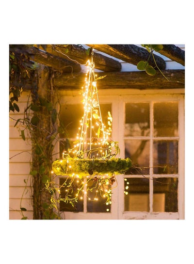 Buy Battery Operated String Lights With Remote Timer, 200 Led Fairy Hanging String Lights Decorative Lighting For Tree White in UAE