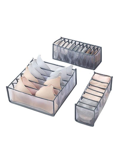 Buy 3 Pack Foldable Drawer Organizer, Closet Organizer Drawer Suitable For Underwear/Underpants/Socks/Bra/Panties/Ties Multicolour in Egypt