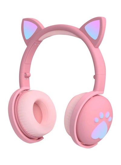 Wireless Cat Ear Headphones With Mic Girl Pink price in UAE Noon