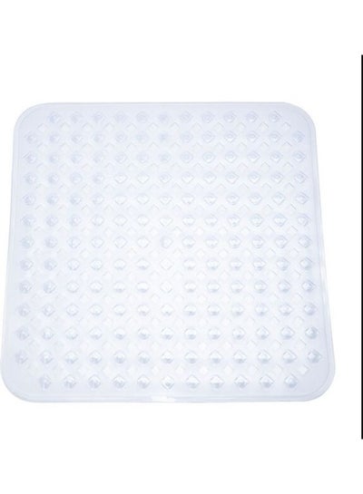 Buy Transparent Bathroom Mat Transparent 54x54cm in Saudi Arabia