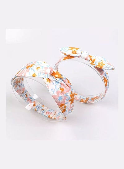 Buy Floral Printed Mom And Me Design Headbands Multicolour in UAE