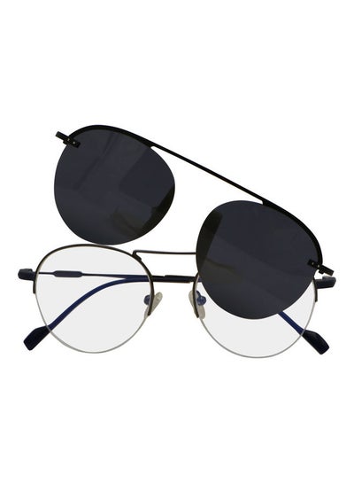 Buy Aviator Anti-Blue Light Eyeglasses With Clip On Sunglasses in UAE