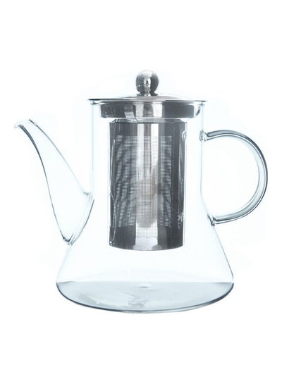 Buy Glass Tea Pot with Handle Clear 800ml in Saudi Arabia