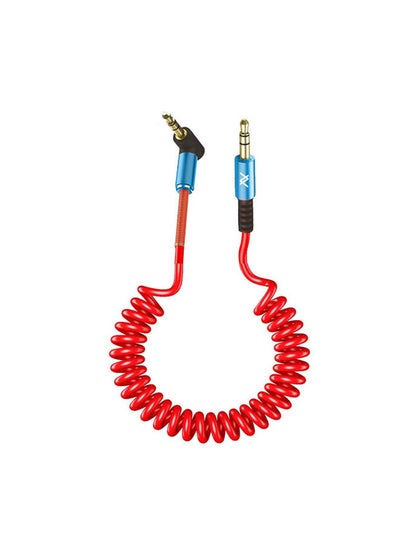 Buy L'Avvento Audio Aux Coiled Cable 3.5Mm Red in Egypt