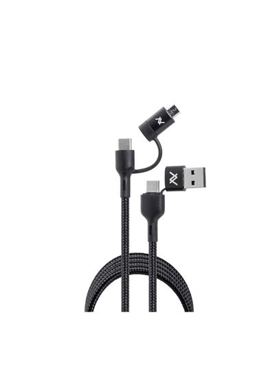 Buy L'Avvento 4 In 1 Type-C To Type-C With Micro Usb Connector And Usb A Connector Black in Egypt