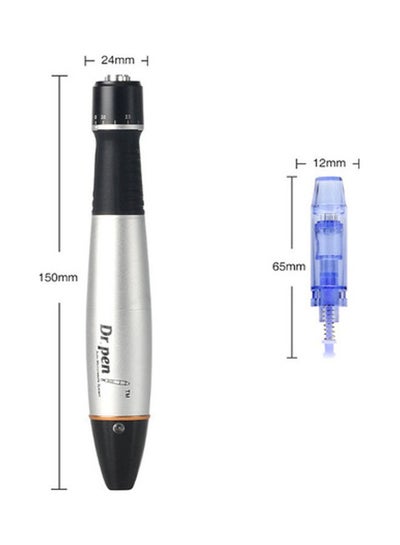 Buy Ultima A1 Derma Pen With Needle Cartridge Silver/Black/Blue in Egypt