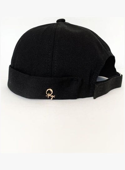 Buy Solid Pattern Skull Cap Black in UAE