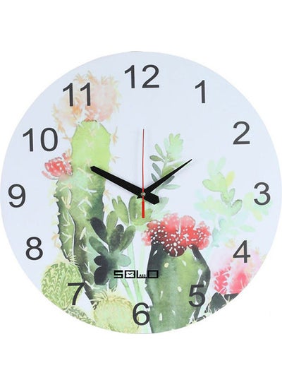 Buy A53 Modern Wooden Round Analog Wall Clock Multicolour 40cm in Egypt