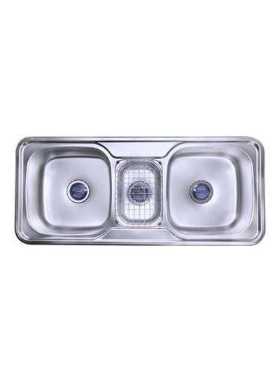 Buy Kitchen Stainless Steel sink Silver 110X48cm in Egypt