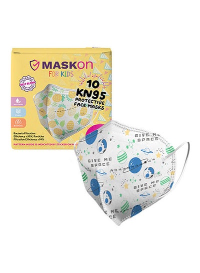 Buy Kn95 Kids Space Pattern Mask 10 Pcs Multicolour in Egypt