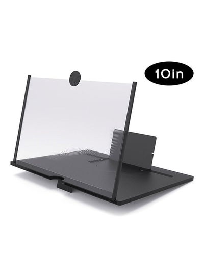 Buy High Definition Magnifying Glass Phone Screen Desk Bracket Black in UAE