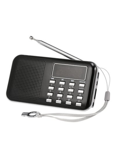 Buy Mini FM Radio Speaker with Antenna LU-H86-41 Black in UAE