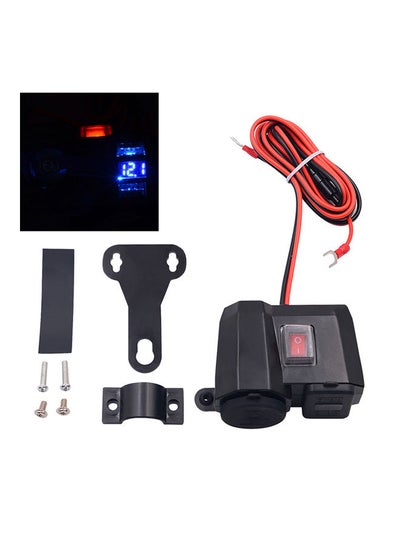 اشتري 3 in 1 Motorcycle Dual USB Charger Waterproof Lighter في السعودية