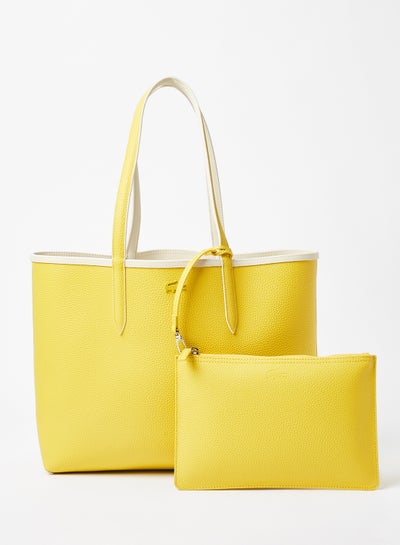 Buy Anna Reversible Tote Bag Yellow/White in UAE