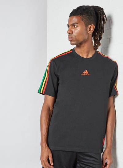 Adidas black shop t shirt price