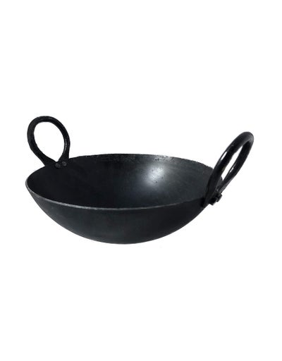 Buy Iron Deep Kadai/Wok Black 20.5centimeter in UAE