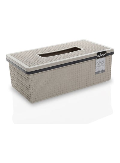 Buy Tissue Box Grey 14.1x25.6cm in UAE