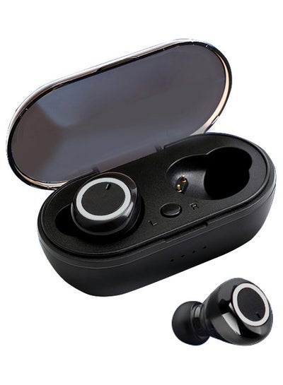 Buy True Wireless Headphones With Charging Case Black/White in Saudi Arabia