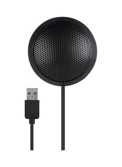 Buy Portable Mini USB Conference Microphone Black in Saudi Arabia