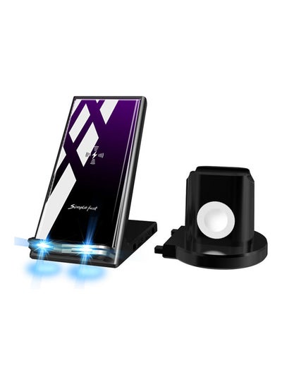 Buy 4-In-1 Fast Wireless Charging Station Black in UAE