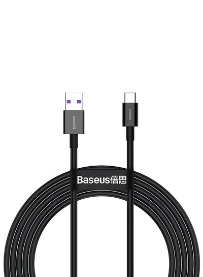 Buy Superior Series Fast Charging Data Cable USB To Type-C 66W Black in Egypt
