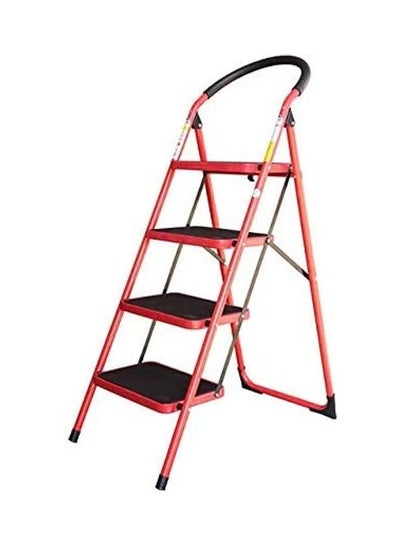 4 Steps Folding Ladder Red/Black 130 x 86 x 36cm price in UAE | Noon ...