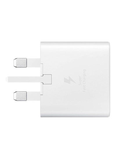 Buy 25W  Super Fast Charging  Adapter For Samsung white in UAE
