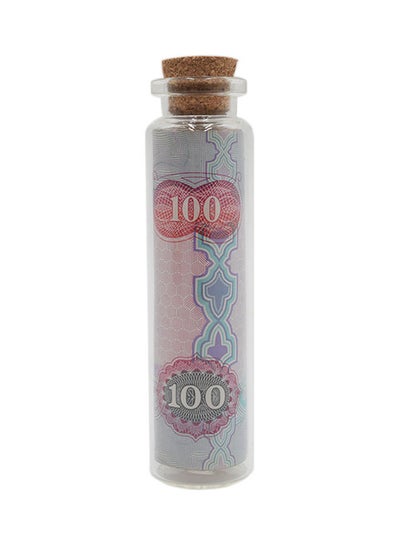Buy 12-Piece Cork Stopper Glass Bottles Clear/Brown in UAE