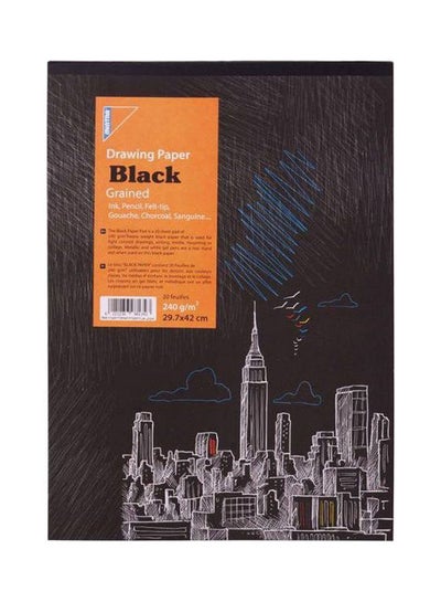 Buy Drawing A3 Paper-20 Sheets Black in Egypt