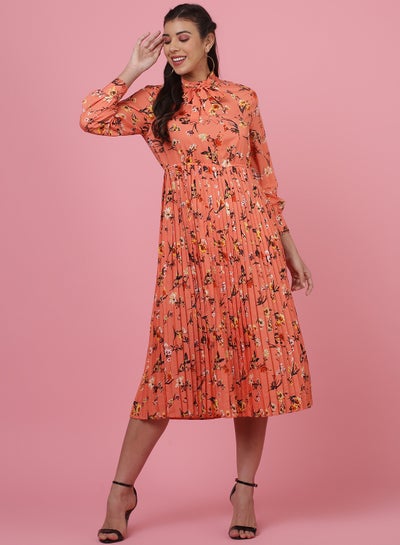 Buy Floral Print Midi Dress Multicolour in Egypt