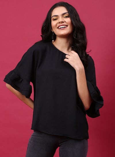 Buy Casual Stylish Top Black in Saudi Arabia