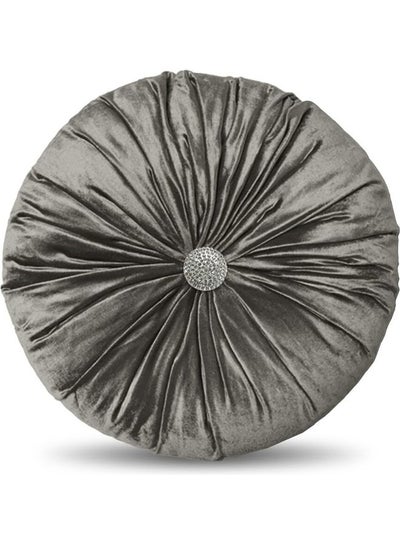 Buy Decorative Velvet  Cushion Grey 40x40cm in Saudi Arabia