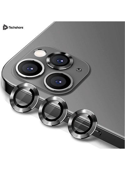 اشتري 3-Piece Camera Lens Protector For Apple iPhone 12 Pro أسود في الامارات