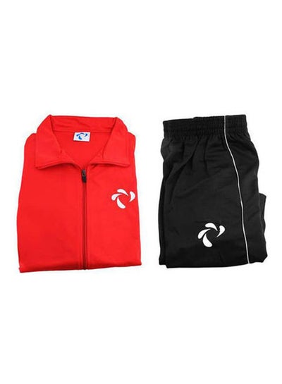 Buy Plain Basic Collared Neck Jersey Red / Black in Egypt
