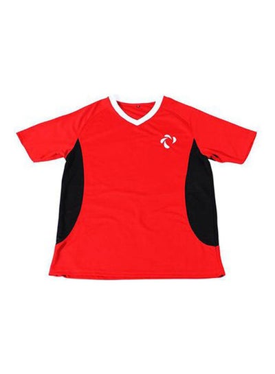 Buy Plain Basic V-Neck Shirt Red / Black in Egypt