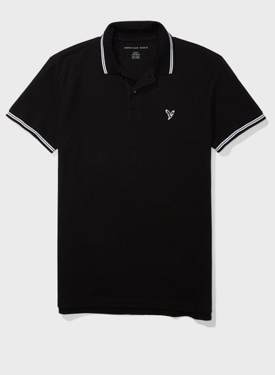 Buy Tipped Polo Black in UAE