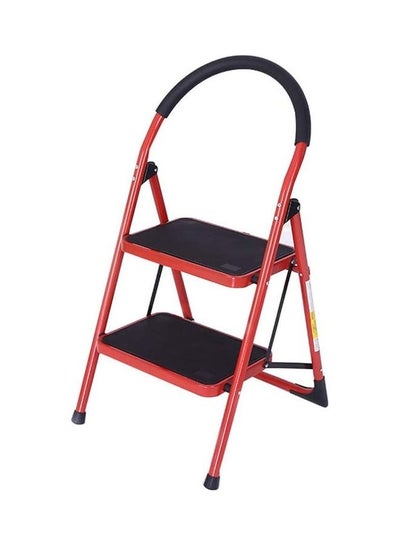 Buy 2-Step Ladder Folding Stool red 46.8 x 43.2 x 7.2cm in UAE