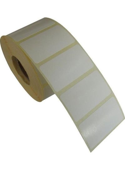 Buy 1000-Piece Set Direct Thermal Label  Barcode Rolls White in UAE