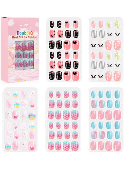 Buy 120-Piece Cute False Nails Multicolour in Saudi Arabia