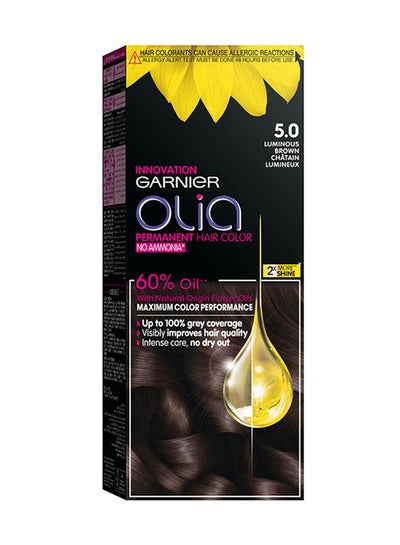 Buy Olia No Ammonia Permanent Haircolor 5.0 Luminous Brown in UAE