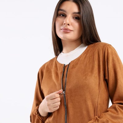 Buy Plain Basic Jacket Camel in Egypt