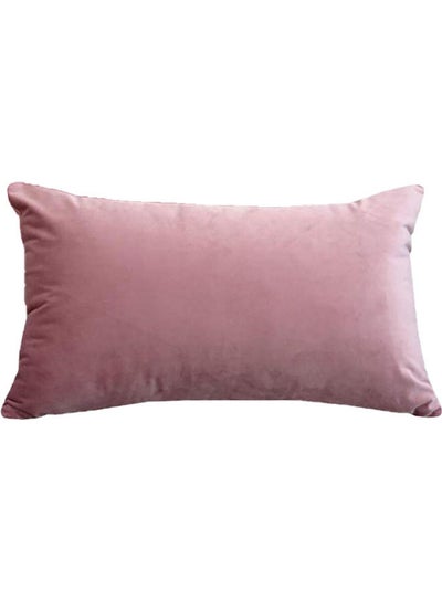 Buy Solid Design Decorative Pillow Pink 30x50cm in Saudi Arabia