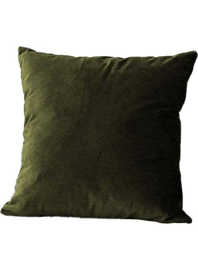 Buy Velvet Decorative Cushion Green 25 x 25cm in Saudi Arabia