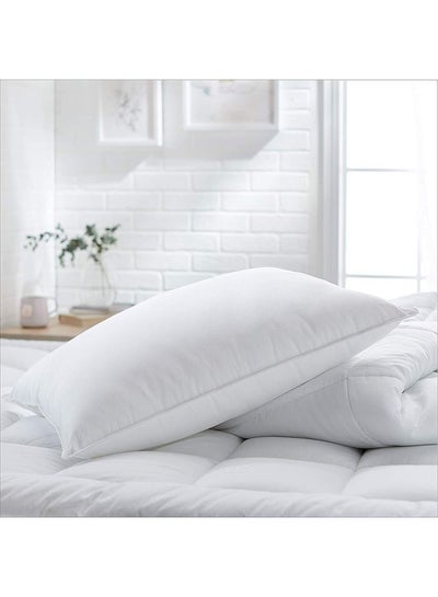 Buy Pack Of 2 Comfortable Bed Pillows microfiber White 160x50cm in Saudi Arabia