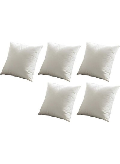 Buy 5-Piece Velvet Decorative Cushion White in Saudi Arabia