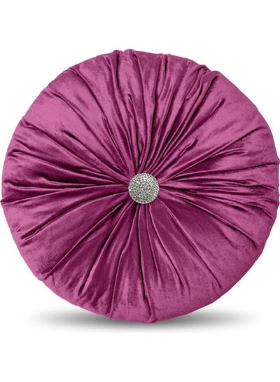 Buy Velvet Decorative Cushion Purple 40x40cm in Saudi Arabia