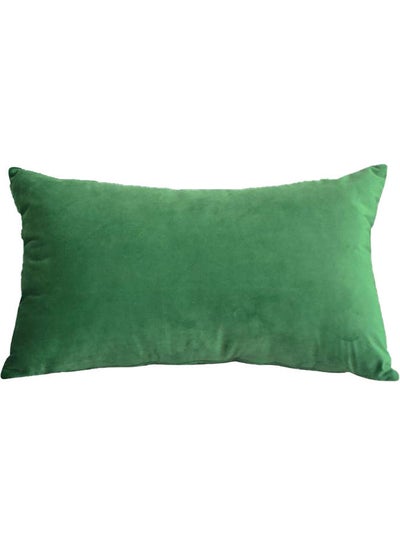 Buy Solid Design Decorative Pillow Green 30x50cm in Saudi Arabia